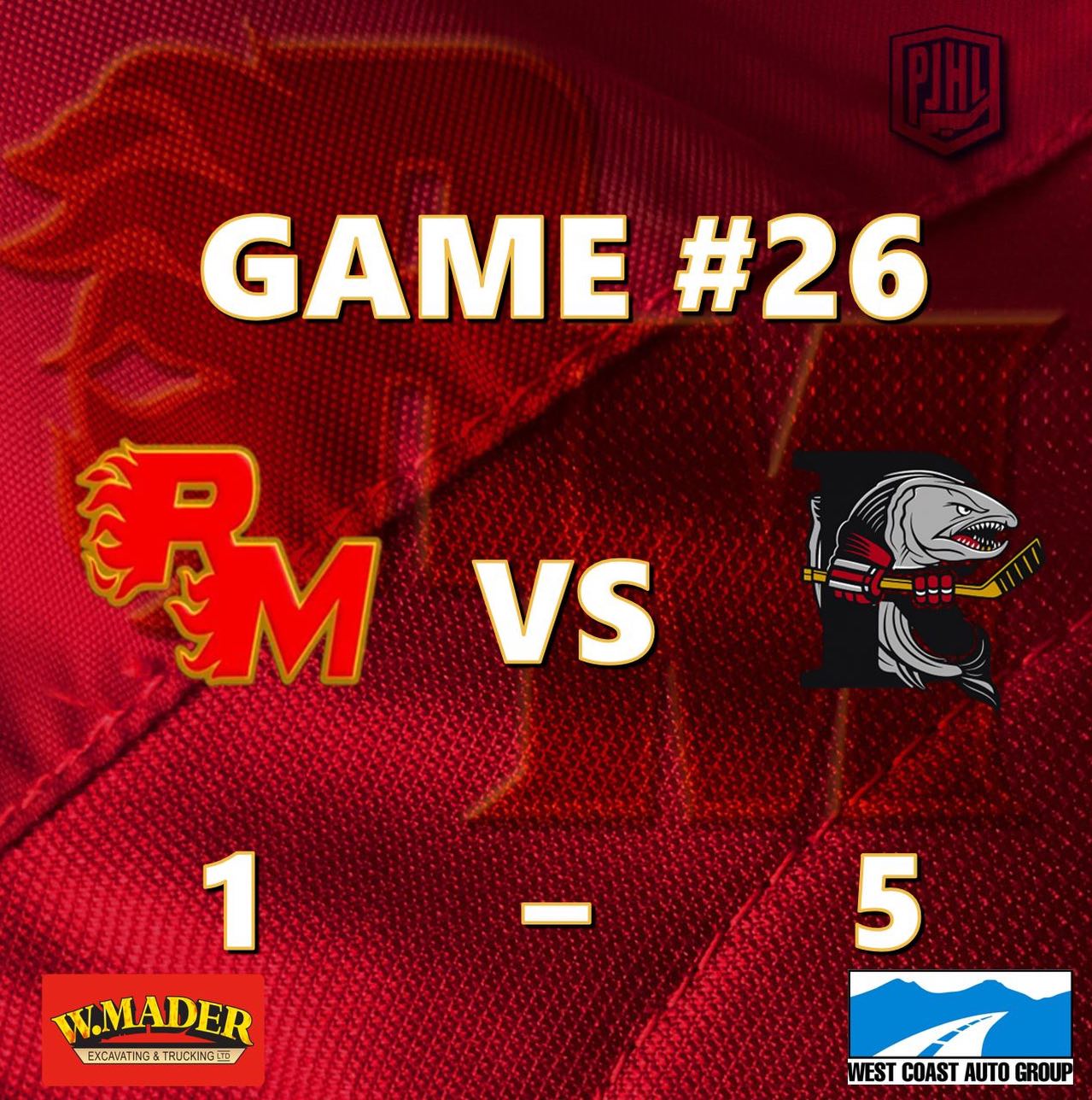 5-1 final from Richmond. 
Back at it Friday at The Cam vs Richmond.