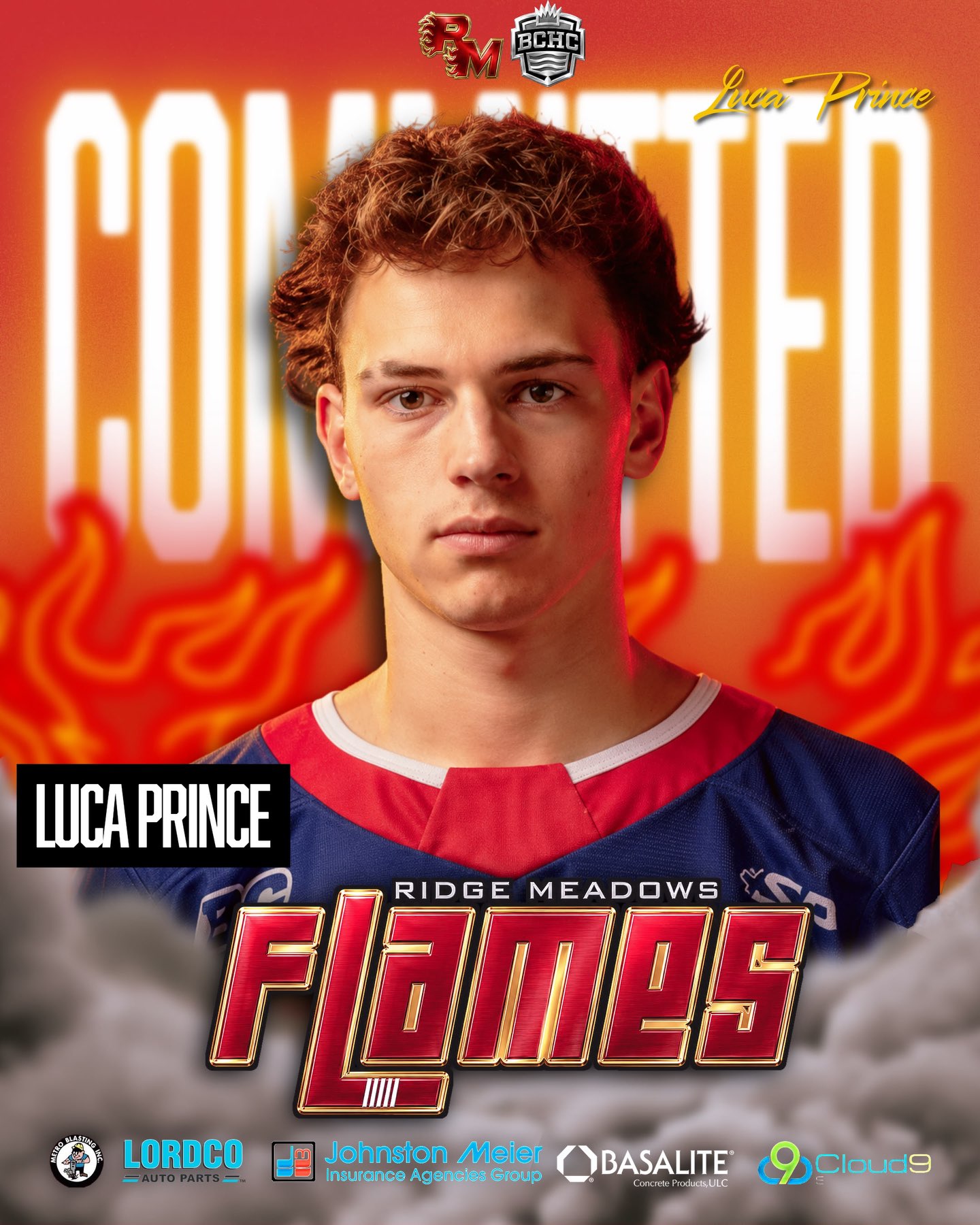 COMMITTED‼️‼️
We are proud to announce the commitment of Luca Prince (F-2008) for the 2026/27 season.  Luca is from Coquitlam, BC.  He was an AP with us last season, playing in two games and scoring one goal, and he had an impressive four-year career with @vnechiefs_aaa of the @bcehl_aaa zone program from U15AAA to U18AAA where he served as a team leader three of his four years with the Chiefs.  Luca is a high character athlete with high hockey IQ and compete.  We are excited to have him wear the Red, White, & Gold!
Welcome to the Flames, Princer!
🔥🔥🔥