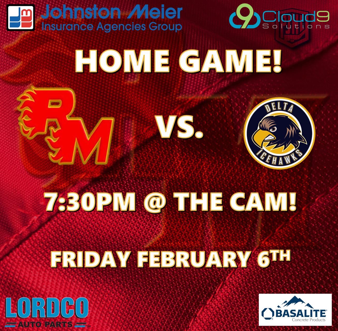FLAMES GAME DAY!
Regular Season Game No. 44!
📍- The Cam
🆚 - @icehawks 
⏰ - 7:30pm puck drop 
📺 - @flohockey 
🔥🔥🔥🔥