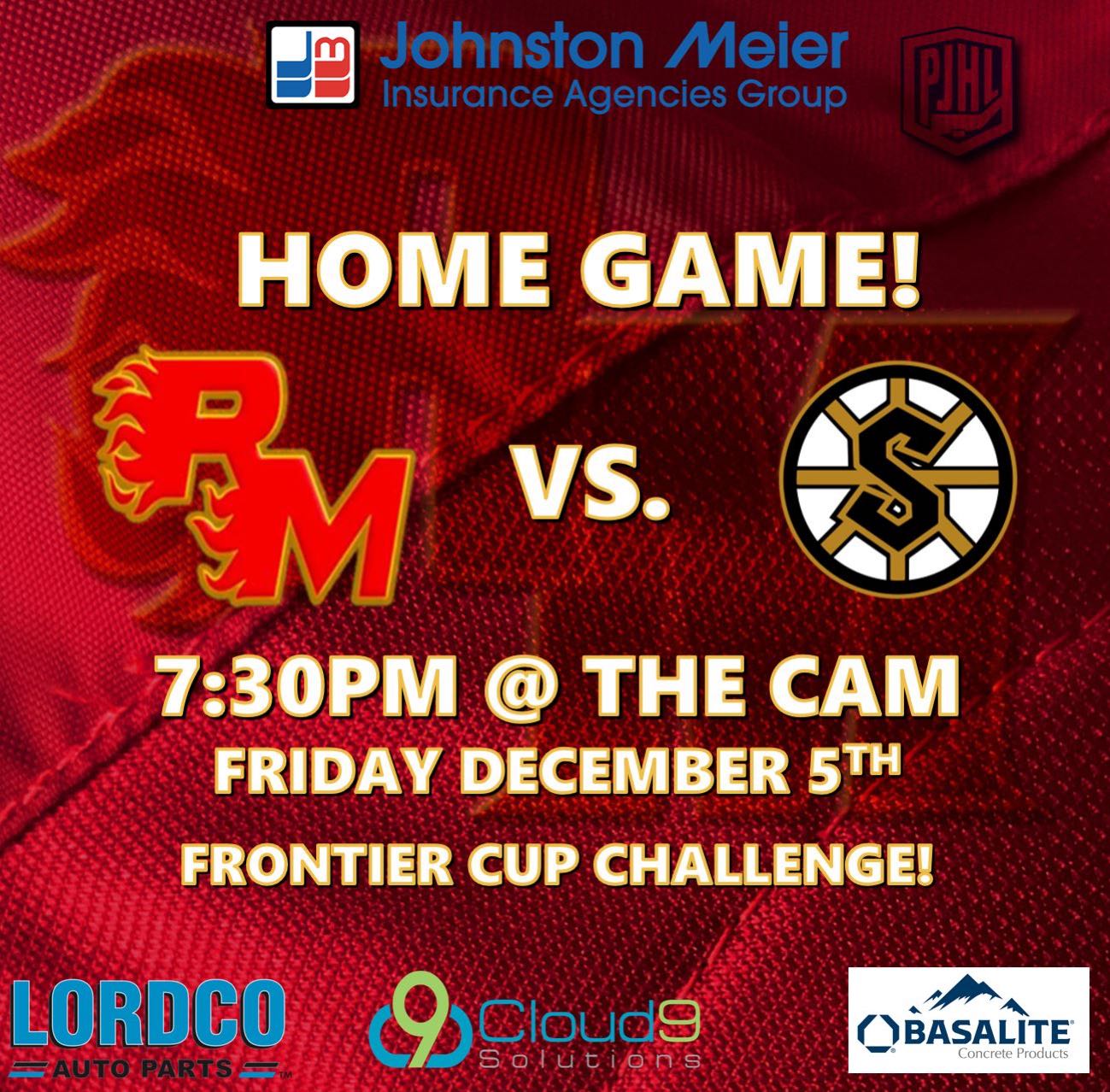 FLAMES GAME DAY!
FRONTIER CUP! 
Regular Season Game No. 23!
📍- The Cam
🆚 - @burnabysteelers 
⏰ - 7:30pm puck drop 
📺 - @flohockey 
🔥🔥🔥🔥
