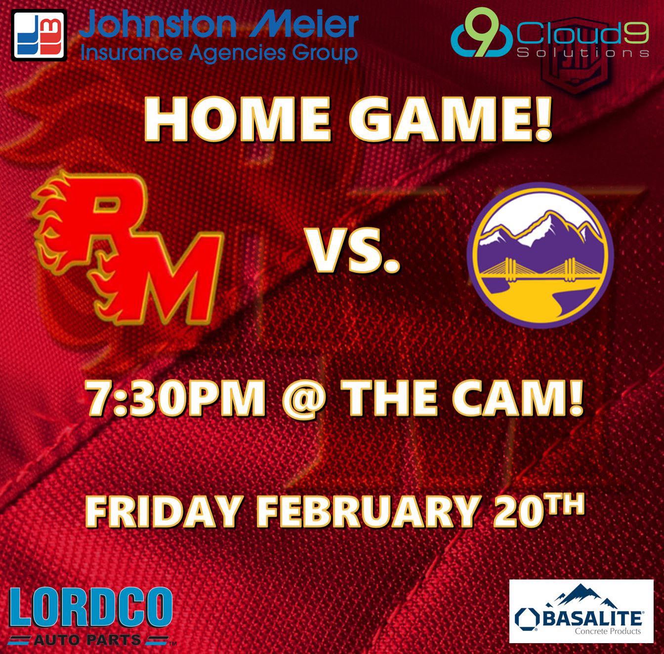 FLAMES GAME DAY!
Regular Season Game No. 48!
📍- The Cam
🆚 - @pocojrhockey 
⏰ - 7:30pm puck drop 
📺 - @flohockey 
🔥🔥🔥🔥